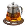 WILLART Wooden Tea Pot Trivet | Teapot Coaster | For Hot Pots; Pans; Dishes | Kitchen; Table Decor; Accessory (Set of 2 Coasters) - 2-PC