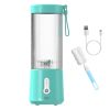 15.2OZ Portable Fruit Blender with 6 Blades Rechargeable Juice Cup for Shakes Smoothies Juice Personal Mini Fruit Mixer for Outdoor Gym Office - Blue