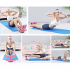 Sit Up Bar Floor, Portable Sit Up Exercise Equipment with Strong Suction Cups and Adjustable Foot Holder - Black