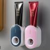1pc Toothpaste Dispenser; Toothpaste Squeezing Rack; Automatic Toothpaste Squeezer Dispenser - Blue+White