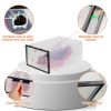 6Pcs Collapsible Shoe Box Stackable Shoe Storage Bin Transparent Dustproof PP Shoe Organizer Container - White