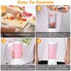15.2OZ Portable Fruit Blender with 6 Blades Rechargeable Juice Cup for Shakes Smoothies Juice Personal Mini Fruit Mixer for Outdoor Gym Office - White