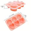 1pc Ice Cube Tray; Rose Flower And Heart Shaped Ice Cube Mold; Food Grade Silicone Ice Ball Maker; Kitchen Tools; Kitchen Supplies - 3 Hearts 3 Roses