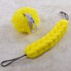 Exfoliating Bath Sponge Mesh Shower Balls & Back Scrubber Strap Yellow Body Bath Set - Default