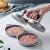 1 Set Of Aluminum Alloy Burger Machine; Round Non-stick Cook Patty Burger Meat Beef Barbecue Burger Press; Patty Machine Mold; Kitchen Gadgets - Silve