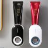 1pc Toothpaste Dispenser; Toothpaste Squeezing Rack; Automatic Toothpaste Squeezer Dispenser - Blue+White