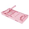 Foldable Laptop Table Bed Notebook Desk with Cooling Fan Mouse Board LED light 4 xUSB Ports Breakfast Snacking Tray  - Rose Gold