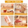 16.9OZ Portable Fruit Blender Electric Rechargeable Juice Cup for Shakes Smoothies Juice Personal Fruit Mixer with 6 Blades - White