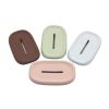 Soap Holder 2-in-1 Silicone + Soft Bath Brush Soap Box for Home Travel Soap Dish Bathroom Accessories - Blue
