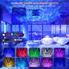 USB LED Star Night Light Music Starry Water Wave LED Projector Light Bluetooth Projector Sound-Activated Projector Light Decor - Black