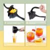 RAINBEAN Manual Citrus Juicer;  Hand Press Lemon Squeezer;  Heavy Duty Juice Metal Aluminum Alloy Squeezer for Lime Orange Apple Fruit (Black) - black