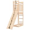 Outdoor Playset Solid Wood Pine - Brown
