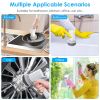 Electric Handheld Spin Scrubber Cordless Cleaning Brush with 2 Rotating Speeds 3 Cleaning Brushes Rechargeable Shower Scrubber for Kitchen Dish Bathtu