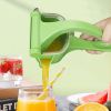 1pc Manual Fruit Juicer; Lemon Citrus Juice Squeezer; Multifunctional Large Capacity Portable Juice Extractor Presser - Green