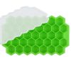 1pc Ice Tray Mold Honeycomb Silicone Ice Tray Hexagonal Ice Tray 37 Honeycomb Ice Trays - Set Orange