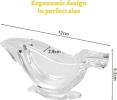 2PCS Manual Lemon Juicer, Acrylic Manual Lemon Slice Squeezer, Portable Transparent Fruit Juicer - transparent