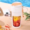 Portable Wireless Blender With The Straw; USB Travel Juice Cup Baby Food Mixing Juicer Machince With Updated 8 Blades 3000mAh Rechargeable Battery - G