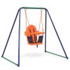 2-in-1 Single Swing and Toddler Swing Orange - Orange