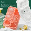 1pc Ice Cube Tray; Rose Flower And Heart Shaped Ice Cube Mold; Food Grade Silicone Ice Ball Maker; Kitchen Tools; Kitchen Supplies - 3 Hearts 3 Roses