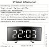1pc Led Alarm Clock, Mirror Curved Screen, Digital Alarm Clock With Sleep Temperature For Students Bedroom, Living Room, Office And School - Curved Mi