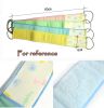 Exfoliating Back Strap Shower Loofah With Rope Handle Men and Women; Yellow - Default