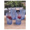 Paisley Acrylic Glasses Drinking Set of 4 Hi Ball (17oz), Plastic Drinking Glasses, BPA Free Cocktail Glasses, Drinkware Set, Drinking Water Glasses -