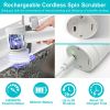 Cordless Cleaning Brush Handheld Electric Spin Scrubber with 5 Replaceable Brush Heads Rechargeable Shower Scrubber for Kitchen Dish Bathtub Sink Tile