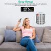15.7in LED Digital Wall Clock with Remote Control 10 Level Brightness 3 Alarm Settings 12 24Hr Format Timing Countdown Temperature Calendar Display -