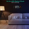 15.7in LED Digital Wall Clock with Remote Control 10 Level Brightness 3 Alarm Settings 12 24Hr Format Timing Countdown Temperature Calendar Display -