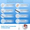 Tub And Tile Scrubber Cleaning Brush With Long Handle Length Adjustable Rod Shower Cleaning Brush With Sponge Hard Bristles Gap Brush - 8 In 1