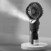 F3 handheld spray hydrating fan usb rechargeable portable desktop student dormitory mini small fan gift - Athens White (spray hydrating small fan) - 1