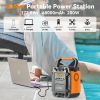 Gofort 200W Portable Power Station Power Bank Solar Generator AC 200W /DC 120W l/Type-C 18W/QC3.0/5W LED For Camping;  Back up Power;  CPAP Battery -