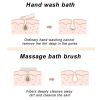 2 In 1 Double-Sided Bath Brush Long Handle Rubbing Back Bath Brushes Dual Purpose Body Brush Back Massage Shower Body Cleaning - white - CN