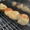 Stainless Steel Barbecue Cooking Grill Grate Outdoor Camping BBQ Drum Grilling Basket Campfire Grid Picnic Cookware Kitchen Tool - 30cm