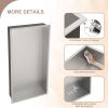 Brushed Stainless Steel Wall Shower  Niche , Double Recessed Shower Shelf for Bathroom - 24"x12" - Stytle1