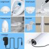 Electric Spin Scrubber, Cordless Bath Tub Power Scrubber with Long Handle & 4 Replaceable Heads, Detachable as Short Handle, Shower Cleaning Brush Hou