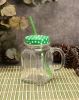 Pa≈üabah√ße 80388 Metal Green Cup with Lid, Straw and Handle, 450 cc - Default Title
