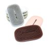 Soap Holder 2-in-1 Silicone + Soft Bath Brush Soap Box for Home Travel Soap Dish Bathroom Accessories - Blue
