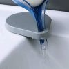 Drain Soap Leaf-Shaped Dish Bar Soap Holder Storage Rack Drain Soap Box for Bathroom Kitchen Sink Suction Cup Installation - clear