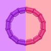 Fitness Ring Adjustable Sport Hoops Abdominal Thin Waist Exercise Detachable Massage Fitness Hoops Gym Home Training Weight Loss - Purple - 24 knots