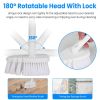 Tub And Tile Scrubber Cleaning Brush With Long Handle Length Adjustable Rod Shower Cleaning Brush With Sponge Hard Bristles Gap Brush - 8 In 1