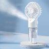 F3 handheld spray hydrating fan usb rechargeable portable desktop student dormitory mini small fan gift - Athens White (spray hydrating small fan) - 1