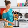 1500W Smoothie Maker High Power Blender with 10 Speeds - As show