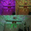 USB LED Star Night Light Music Starry Water Wave LED Projector Light Bluetooth Projector Sound-Activated Projector Light Decor - Black