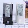 1pc Electronic Clock Simple Portable Display Temperature Desktop Computer Office Hour Clock (Battery Not Included) - Black (without Battery