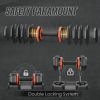 55LB 5 in 1 Single Adjustable Dumbbell Free Dumbbell Weight Adjust with Anti-Slip Metal Handle, Ideal for Full-Body Home Gym Workouts - as Pic