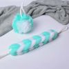Exfoliating Bath Sponge Mesh Shower Balls & Back Scrubber Strap Green and White Body Bath Set - Default