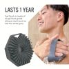 1pc Soft Silicone Body Brush Bath Body Brush, Massage Rubbing Device, Natural Bristle, Soft Scrubber, For Shower And Exfoliating - grey