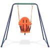 2-in-1 Single Swing and Toddler Swing Orange - Orange