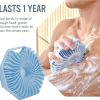 1pc Soft Silicone Body Brush Bath Body Brush, Massage Rubbing Device, Natural Bristle, Soft Scrubber, For Shower And Exfoliating - Blue